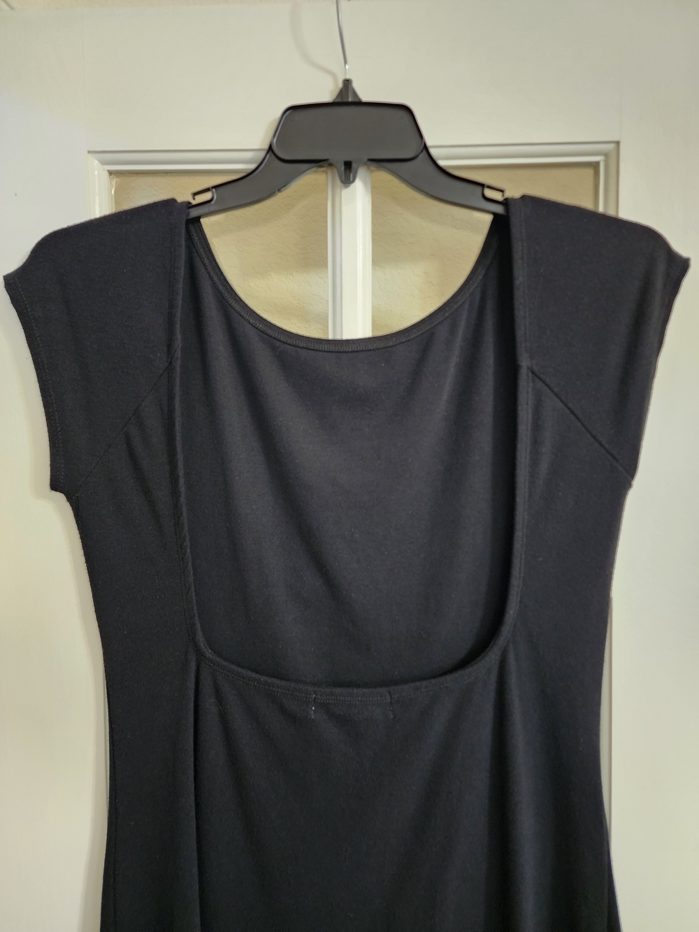 FP Beach Free People Black Open Back Bodycon Mini Dress L Made in USA - Picture 7 of 10